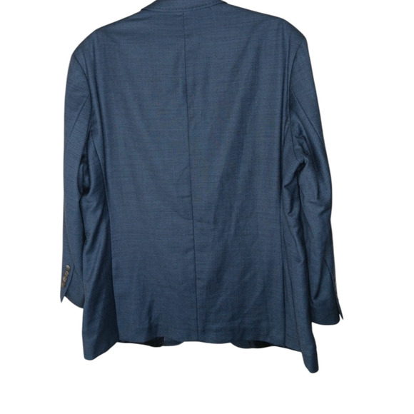 BOSS Men’s 46R Dark Blue Virgin Wool Blazer Sport Coat Croatia 3-Button 100% Woo - Picture 4 of 16